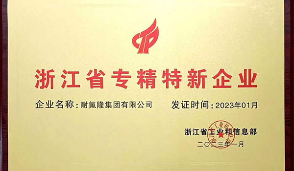 耐氟隆集團(tuán)榮獲“專精特新”榮譽稱號